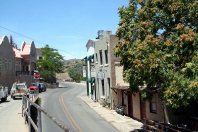 Street with old buildings in Jerome AZ