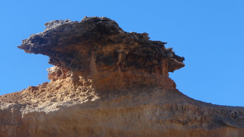 Eroded rock halfway along the Tramuntana coast