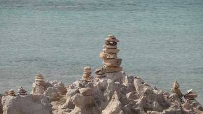 Alien stone tower on the Es Trucadors peninsula
