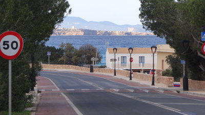  Framed view of Es Calo, Punta Prima and Ibiza