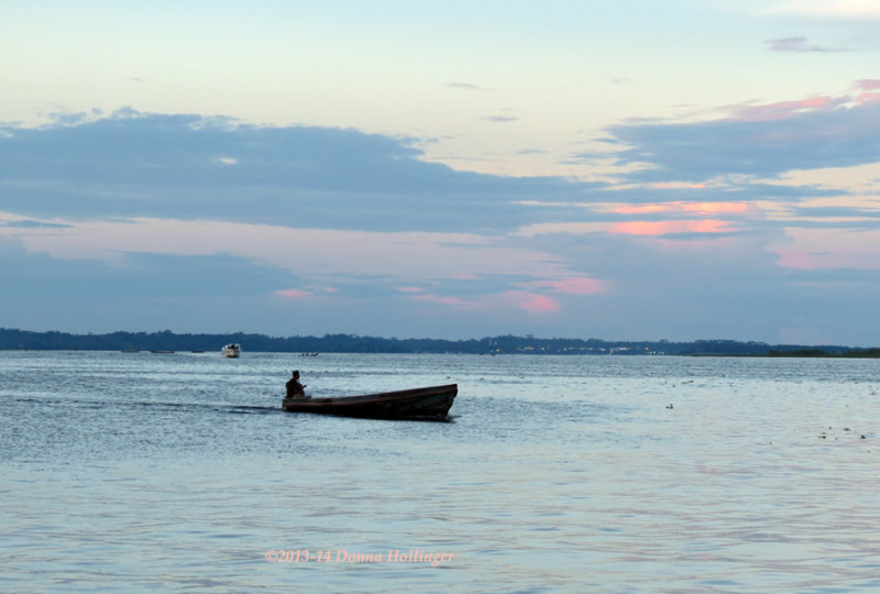 Boater During a Sunset Moment