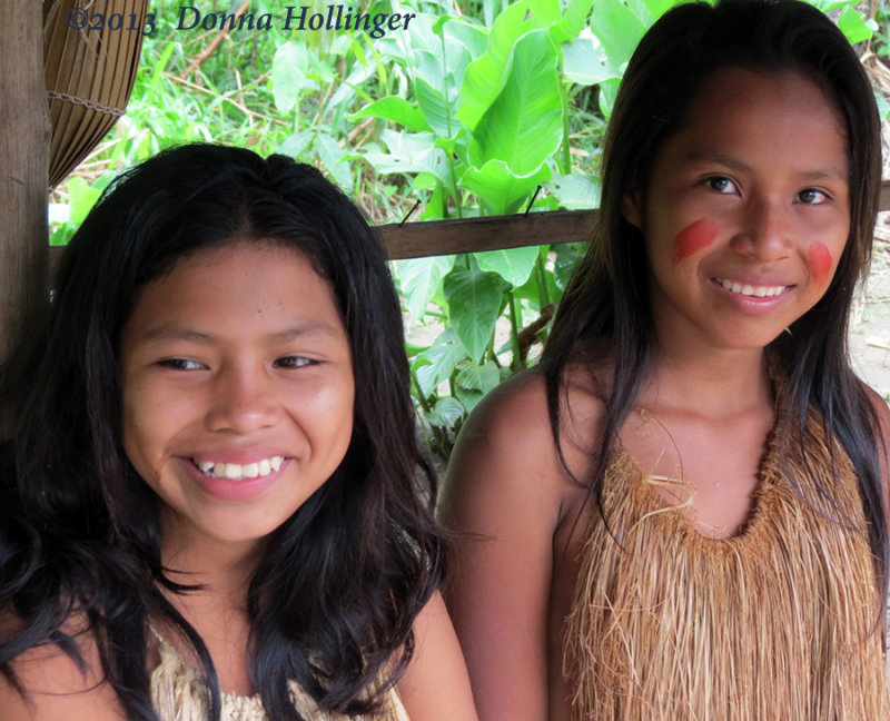 Two Teenage Girls in the Yagua Village