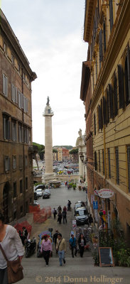 Trajan's Column From the Stairs Above