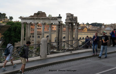 Roman Forum with Tourists