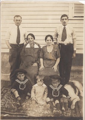 Luigi and Marianine with Children and Dog