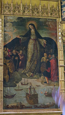The Virgin Blessing Columbus ' Ships leaving Seville