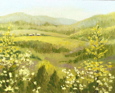 Hickory Ridge Overlook,  Meramec State Park - plein air oil painting