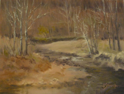 Keifer Creek at Castlewood - plein air oil painting