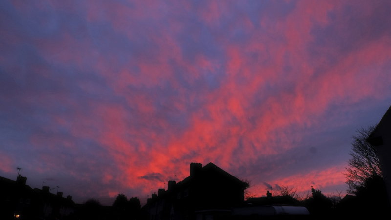 Suburban  sunset  -  looking  east ?