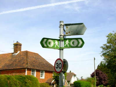 The  High  Weald  Landscape Trail  signpost.