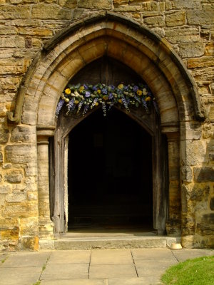 Main entrance to St. Dunstan's church.