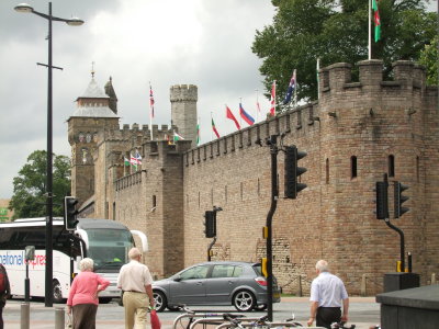Cardiff  Castle  walls.