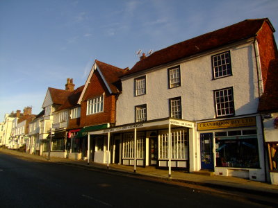 The High  Street  northside,  catching  the  early  sunlight.