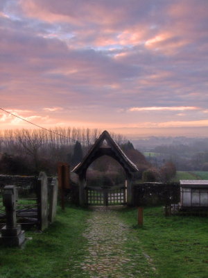 More  of  the  sunrise,  from  redundant  St. Michael's  church.