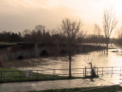 Twyford  Bridge , inundated.