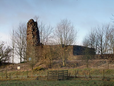 Lochwood  tower , extant  remains.