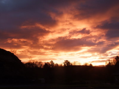 Sunrise  at  Walltown  Crags  Car  Park.