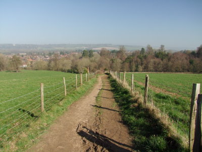 Looking  north  along  the  Greensand  Way.