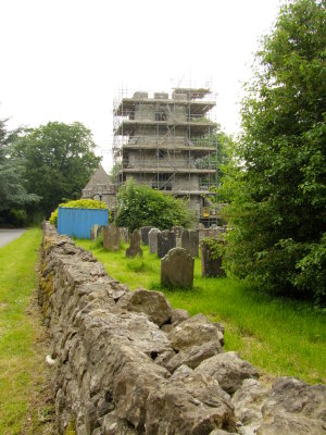 Church  tower  restoration  work