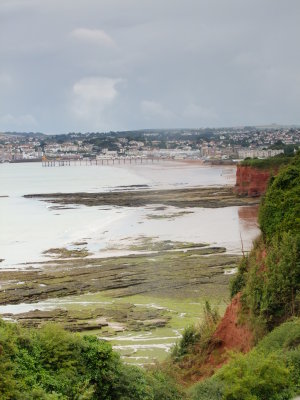 The  seafront  at  Paignton , from the  coast  road.