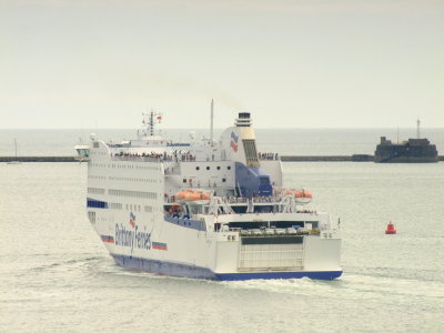 Brittany  Ferry  leaving  Plymouth.