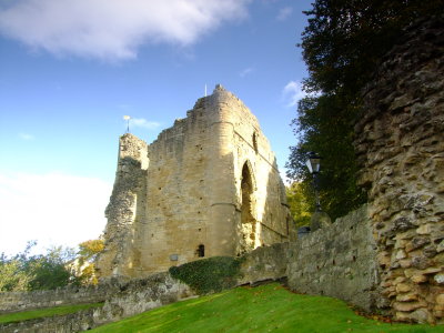 Knaresborough  Castle  ruins, above  the  gorge.