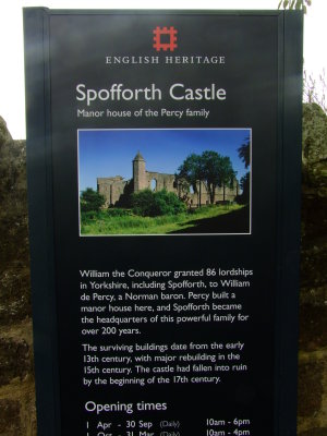 Spofforth  Castle  Informatiion  Board.