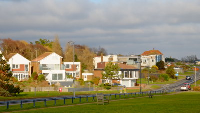 Houses  atop  the  sea  cliff