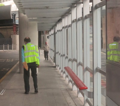 It's  the  baldie-man  checking  his bus.