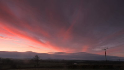 A  fiery  dawn  over  Annandale.