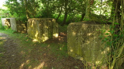 WW2  anti-tank  concrete  blocks