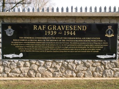 RAF  Gravesend  1939 - 1944  Memorial