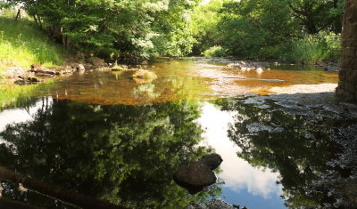 Sunlight  and  shade  on  the  Afon  Uisg .