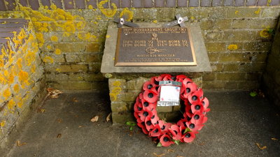A recent wreath laid in memory of 391st. Bombard  Group based at Matching.