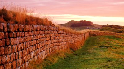 Sunrise  over  Hadrian's  Wall , 
