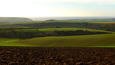 Looking  SE across Short  Bottom  towards  Cuckmere  Haven