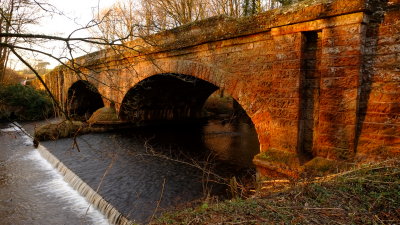 Evening  sunlight  on  the  Road  Bridge.