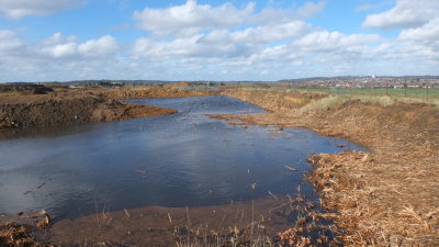 The new  lake  on  the  hilltop.