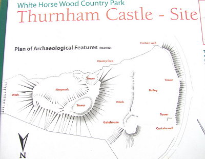 General  plan  of  Thurnham  Castle  site.