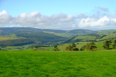 Looking west to Monaughty and  Bleddfa .