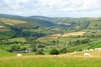 Cwm  Whitton, in  the  foreground , from  Offa's  Dyke.