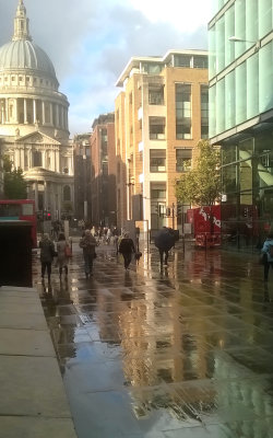 Reflections  across  Queen  Victoria  Street .