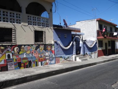 El Salvador:  murals were painted on Ilopanga's walls with hopes of attracting tourists.