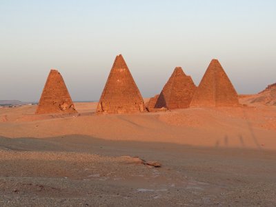 Our first pyramids!  Meroe