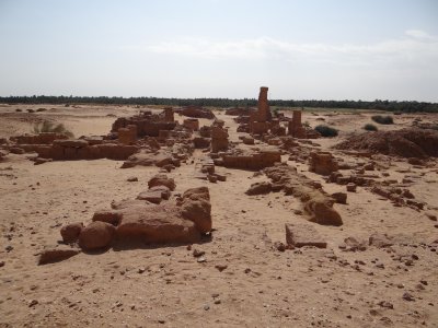 A closer look at temple remains; similar in pattern to those found in Egypt