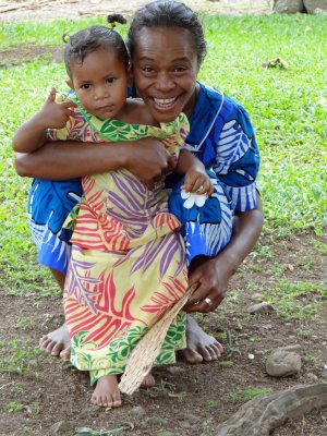 Mom and daughter on Taveuni, Fiji