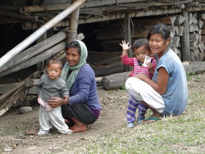 Moms and toddlers; Padum tribe; Arunachal Pradesh