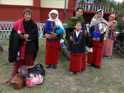 Women at a Donggin festival in Along