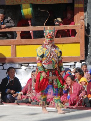 A monk/dancer at Torgya Festival at Tawang Monastery