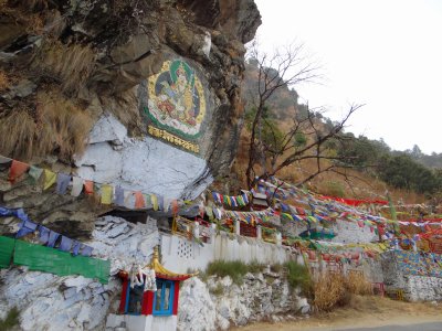 A Buddhist shrine on a cliff